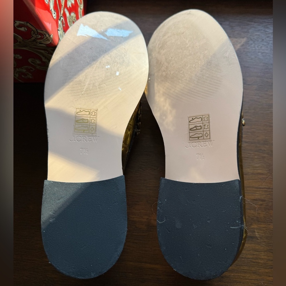 J Crew gold loafers - Picture 2 of 4